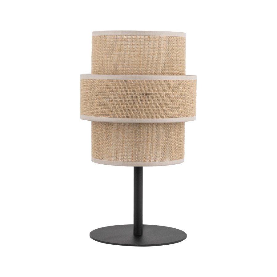 TK Calisto bordlampe - natur jute og sort metal