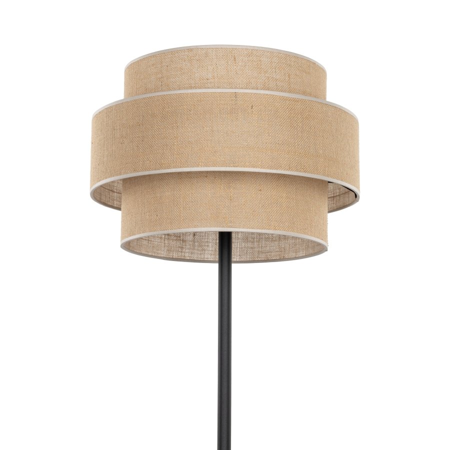 TK Calisto gulvlampe - natur jute og sort metal