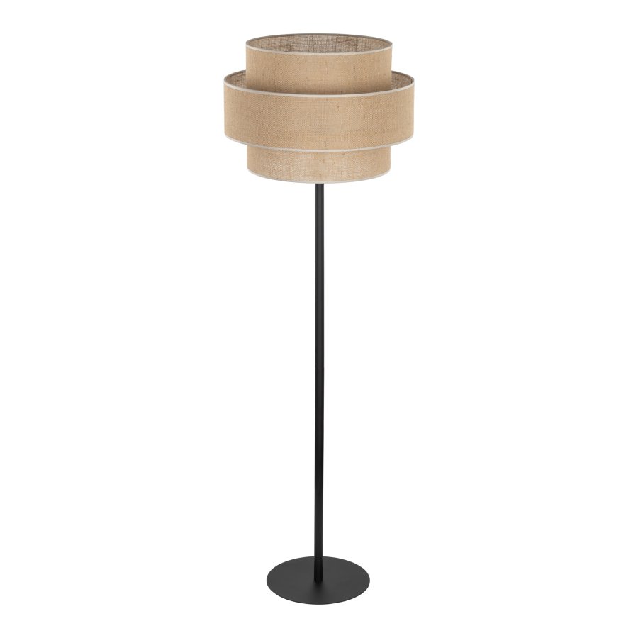 TK Calisto gulvlampe - natur jute og sort metal