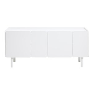 Bera sk�nk, m. 4 l�ger og 2 hylder - hvid MDF og jern (B:160)