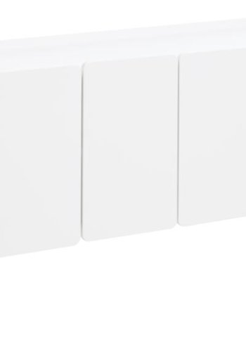 Bera sk�nk, m. 4 l�ger og 2 hylder - hvid MDF og jern (B:160)