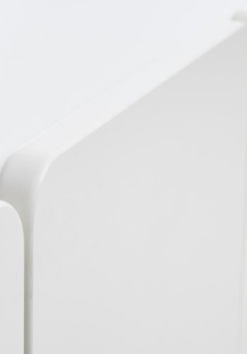 Bera sk�nk, m. 4 l�ger og 2 hylder - hvid MDF og jern (B:160)