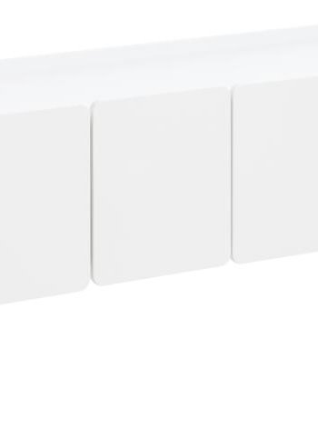 Bera TV-bord, m. 4 l�ger - hvid MDF og jern (160x45)