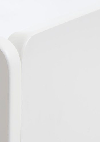 Bera TV-bord, m. 4 l�ger - hvid MDF og jern (160x45)