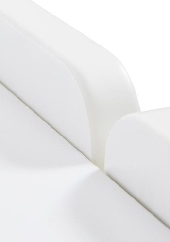 Bera TV-bord, m. 4 l�ger - hvid MDF og jern (160x45)