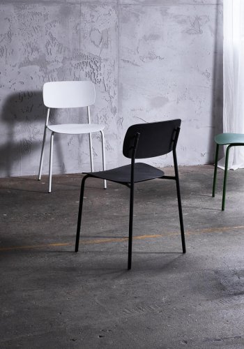 Kirkland spisebordsstol - sort st�l