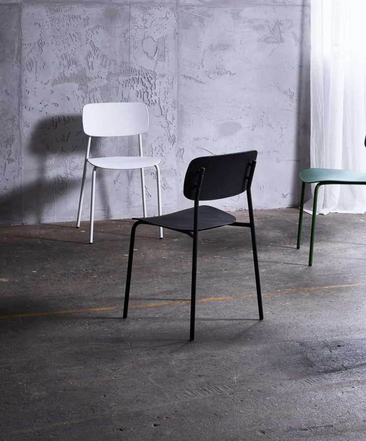 Kirkland spisebordsstol - sort st�l