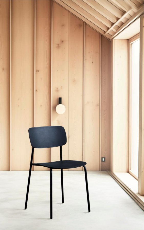 Kirkland spisebordsstol - sort st�l