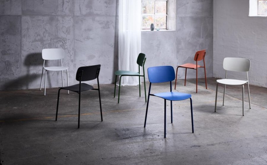 Kirkland spisebordsstol - koboltbl� st�l