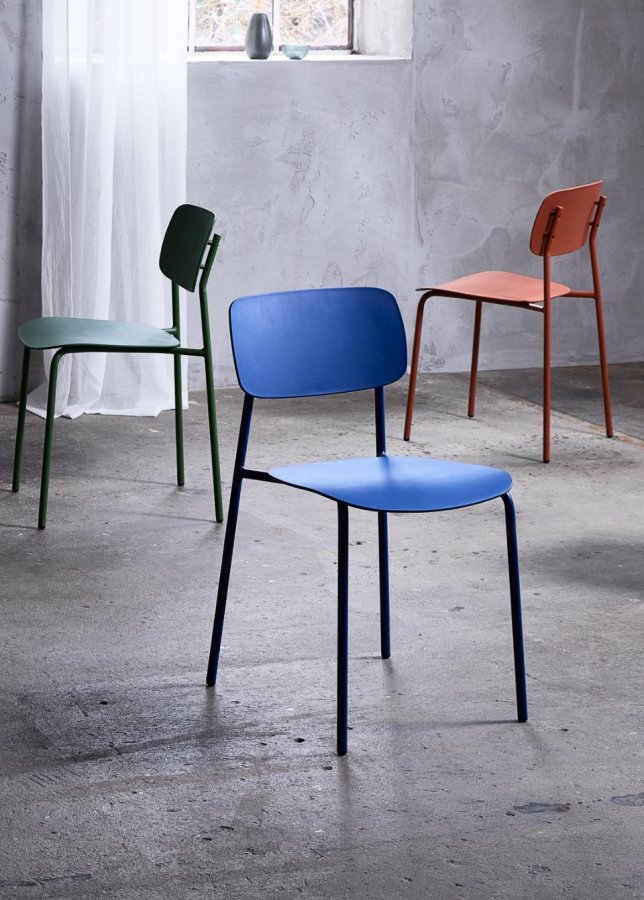 Kirkland spisebordsstol - koboltbl� st�l