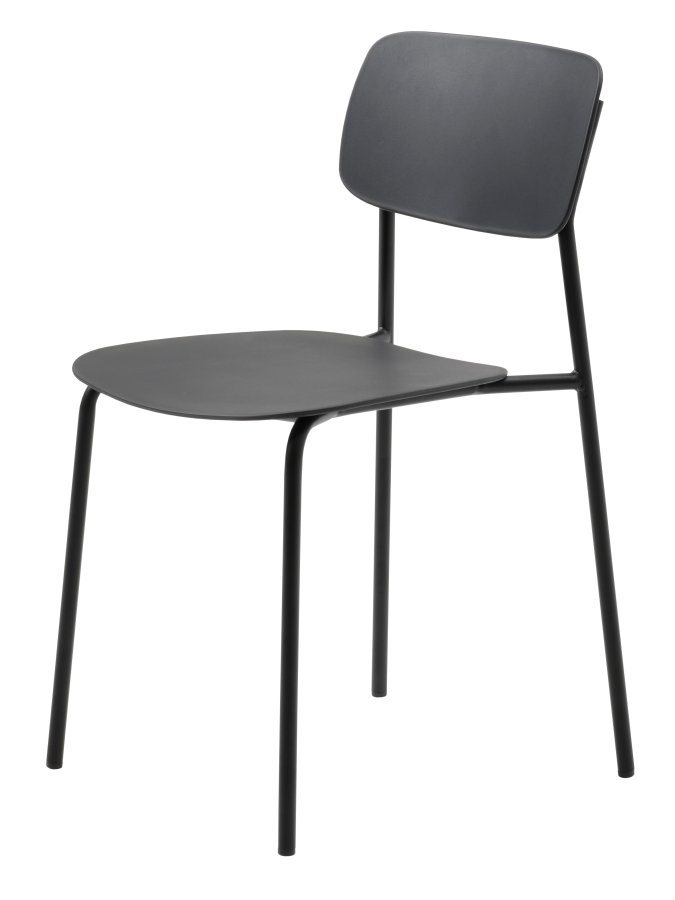 Kirkland spisebordsstol - sort st�l