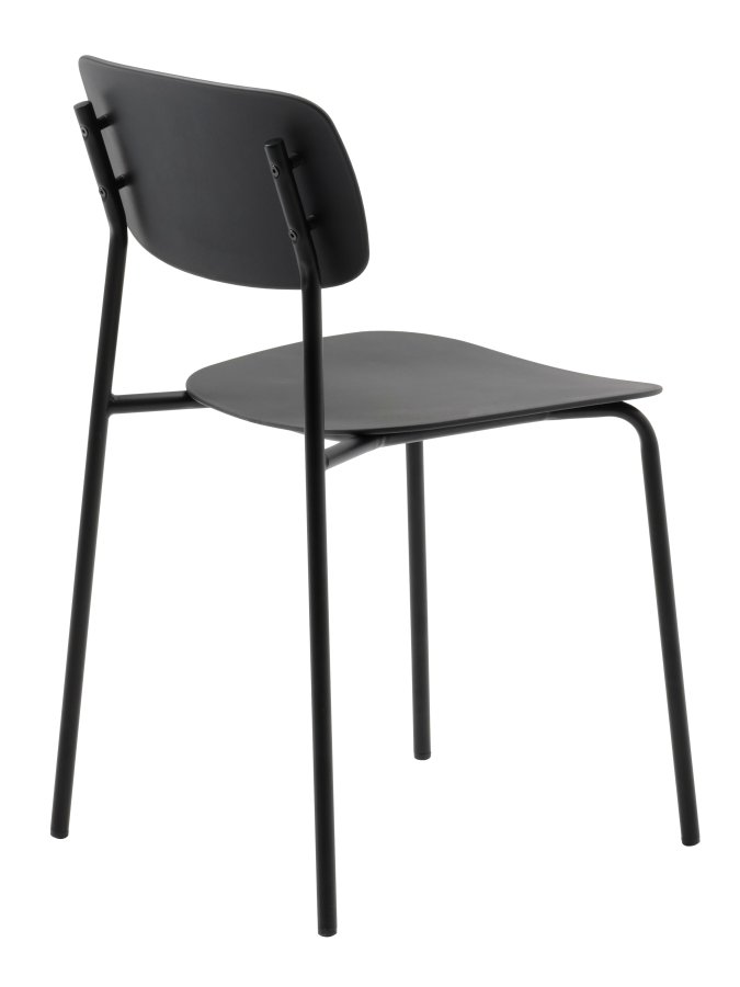Kirkland spisebordsstol - sort st�l