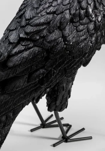 KARE DESIGN Animal Crow bordlampe - matt sort polyresin og kobber aluminium
