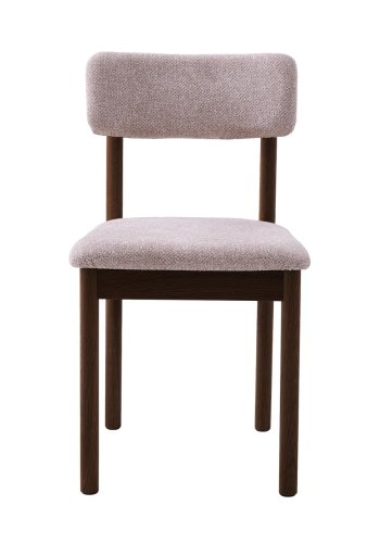 Canora spisebordsstol - sand boucl� polyester stof og espresso egetr�