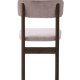 Canora spisebordsstol - sand boucl� polyester stof og espresso egetr�