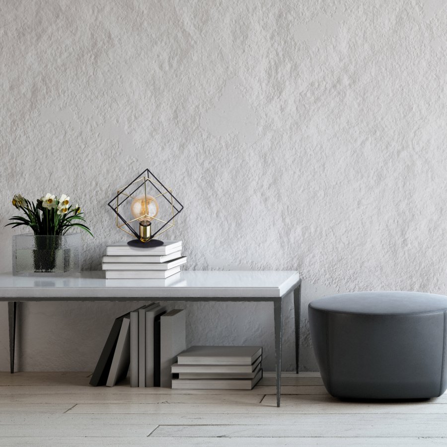 TK Alambre bordlampe - guld og sort stl