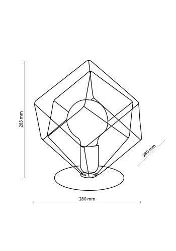 TK Alambre bordlampe - guld og sort stl