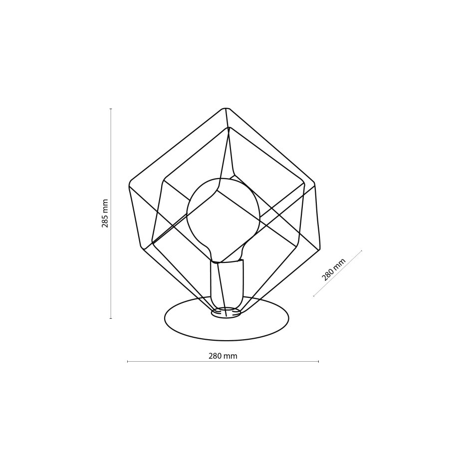 TK Alambre bordlampe - guld og sort stl