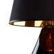 TK Lacrima bordlampe - guld, sort stof og sort glas 