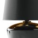 TK Fiord bordlampe - sort stof, glas og metal