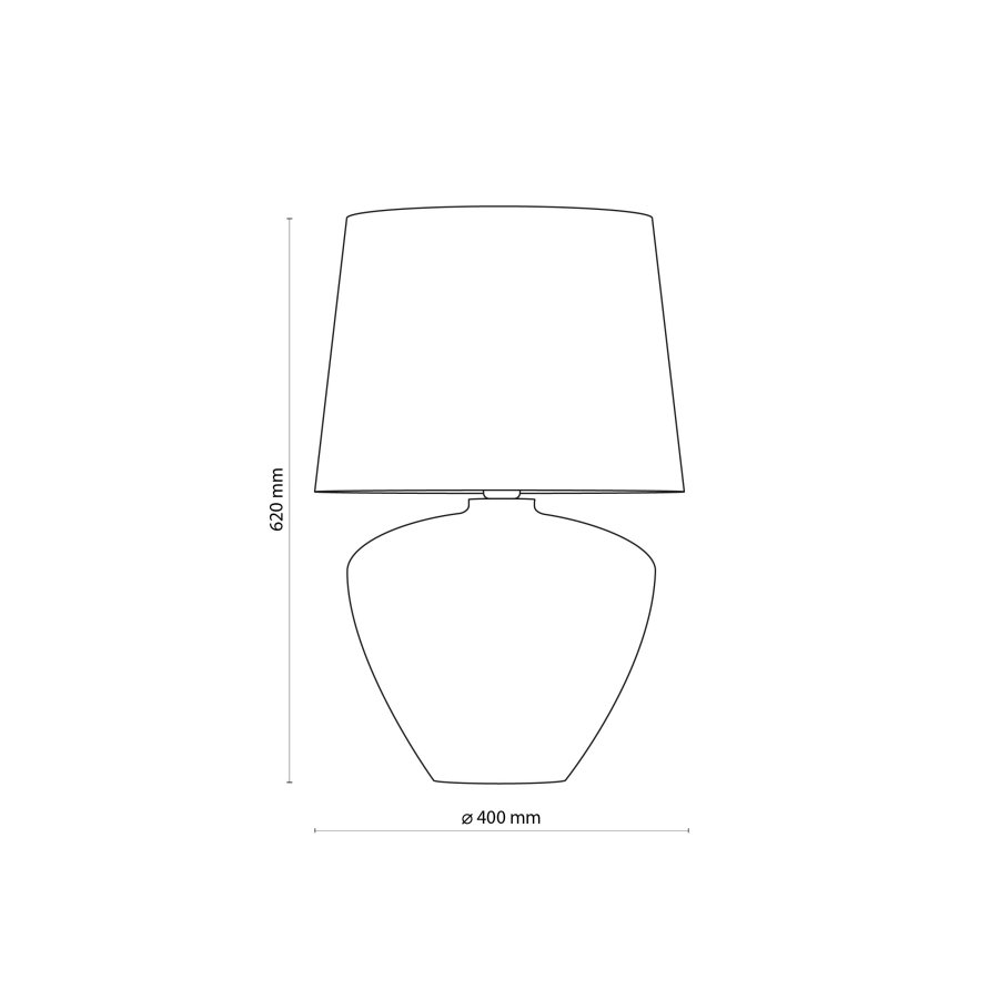 TK Fiord bordlampe - sort stof, glas og metal