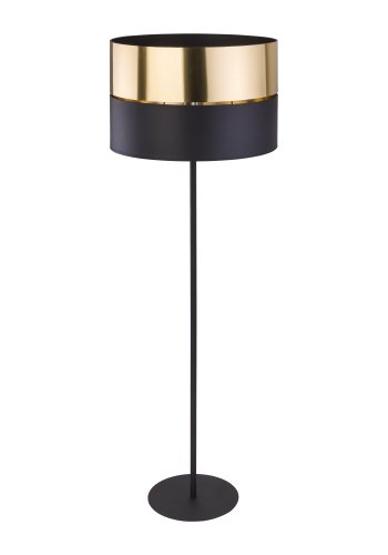 TK Hilton gulvlampe - guld metal og sort stof