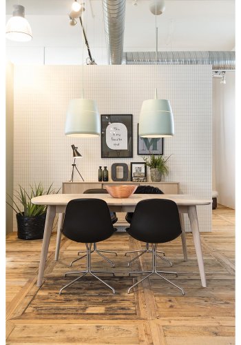 ACT NORDIC Marte spisebord, m. udtrk - hvidpigmenteret egetrsfiner og egetr (180x102)