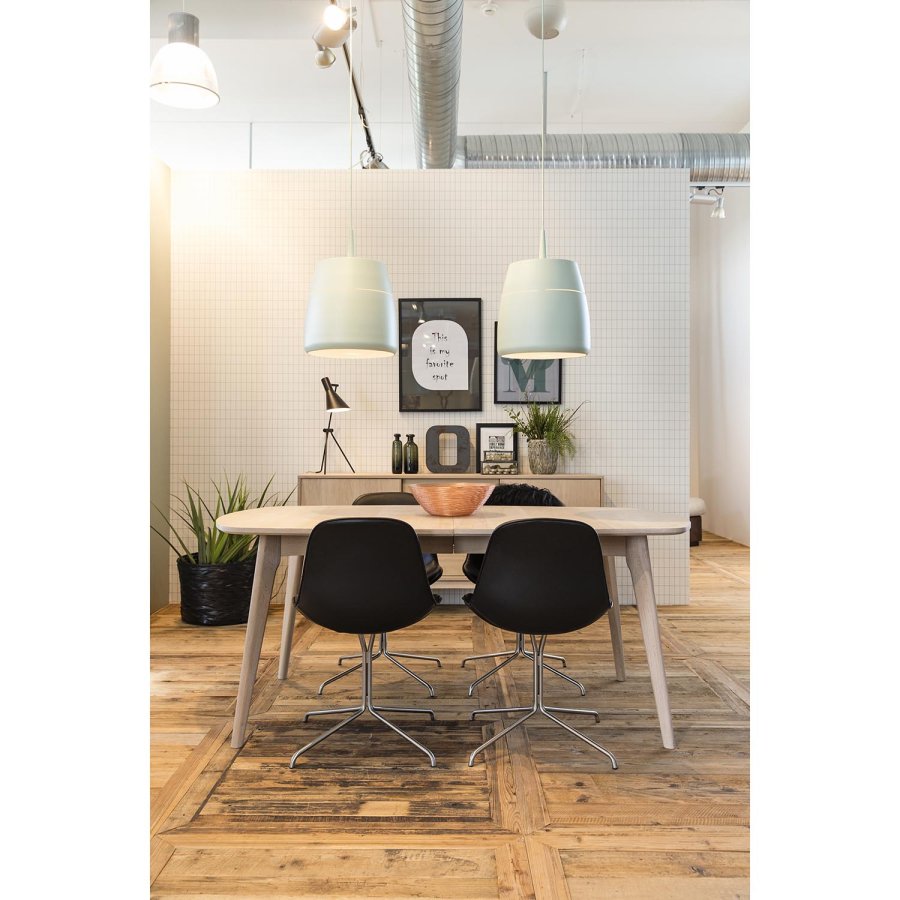 ACT NORDIC Marte spisebord, m. udtrk - hvidpigmenteret egetrsfiner og egetr (180x102)