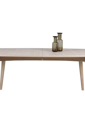 ACT NORDIC Marte spisebord, m. udtrk - hvidpigmenteret egetrsfiner og egetr (180x102)