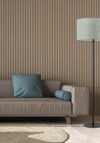 TK Earth barnelampe - stoff og sort metall