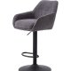 Avola Select Barhocker, mit Rckenlehne, Armlehnen, Fusttze, Trompetenfu  graphitgraues Polyester und schwarzer Stahl