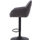 Avola Select Barhocker, mit Rckenlehne, Armlehnen, Fusttze, Trompetenfu  graphitgraues Polyester und schwarzer Stahl