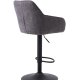 Avola Select Barhocker, mit Rckenlehne, Armlehnen, Fusttze, Trompetenfu  graphitgraues Polyester und schwarzer Stahl
