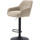 Avola Select Barhocker, mit Rckenlehne, Armlehnen, Fusttze, Trompetenfu  Leinenpolyester und schwarzer Stahl