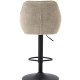 Avola Select Barhocker, mit Rckenlehne, Armlehnen, Fusttze, Trompetenfu  Leinenpolyester und schwarzer Stahl