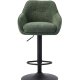Avola Select Barhocker, mit Rckenlehne, Armlehnen, Fusttze, Trompetenfu  waldgrnes Polyester und schwarzer Stahl