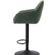Avola Select Barhocker, mit Rckenlehne, Armlehnen, Fusttze, Trompetenfu  waldgrnes Polyester und schwarzer Stahl