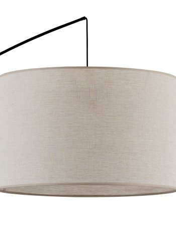 TK Moby gulvlampe - naturlig lin og sort metall