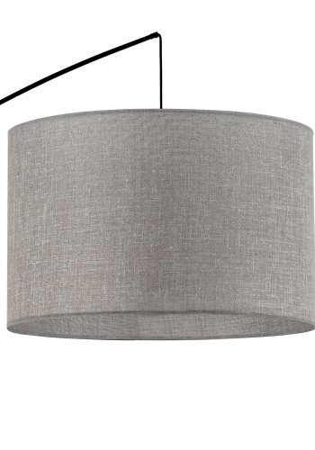 TK Moby gulvlampe - grtt stoff og sort metall