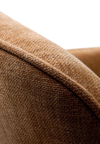 UNIQUE FURNITURE Cowley spisebordsstol, m. arml�n og drejefunktion - rust polyester og sorte ben