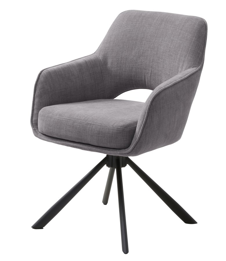 UNIQUE FURNITURE - COWLEY ARMCHAIR GRAPHITE