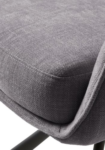 UNIQUE FURNITURE Cowley spisebordsstol, m. arml�n og drejefunktion - grafit gr� polyester og sorte ben