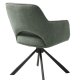 UNIQUE FURNITURE Cowley spisebordsstol, m. arml�n og drejefunktion - skovgr�n polyester og sorte ben