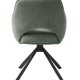 UNIQUE FURNITURE Cowley spisebordsstol, m. arml�n og drejefunktion - skovgr�n polyester og sorte ben