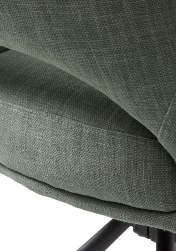 UNIQUE FURNITURE Cowley spisebordsstol, m. arml�n og drejefunktion - skovgr�n polyester og sorte ben