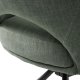 UNIQUE FURNITURE Cowley spisebordsstol, m. arml�n og drejefunktion - skovgr�n polyester og sorte ben