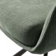 UNIQUE FURNITURE Cowley spisebordsstol, m. arml�n og drejefunktion - skovgr�n polyester og sorte ben