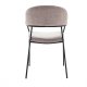 UNIQUE FURNITURE Kinderslev spisebordsstol, m. arml�n - sand polyester og sort st�l