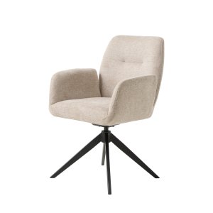 Roxana Select drejestol, m. armln - sand polyester og sort stl