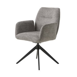 Roxana Select drejestol, m. armln - mellemgr polyester og sort stl